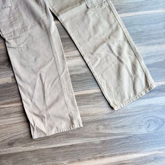 STR Stradivarius Cargo Pants Khaki Utility Straight Leg Size 6 - Picture 9 of 13